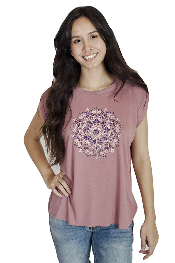 Om Flower Ladies Top
