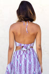 Peacock Feather Print Halter Top