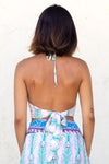 Peacock Feather Print Halter Top