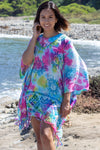 Celestial Rainbow Tie-Dye Fringed Poncho
